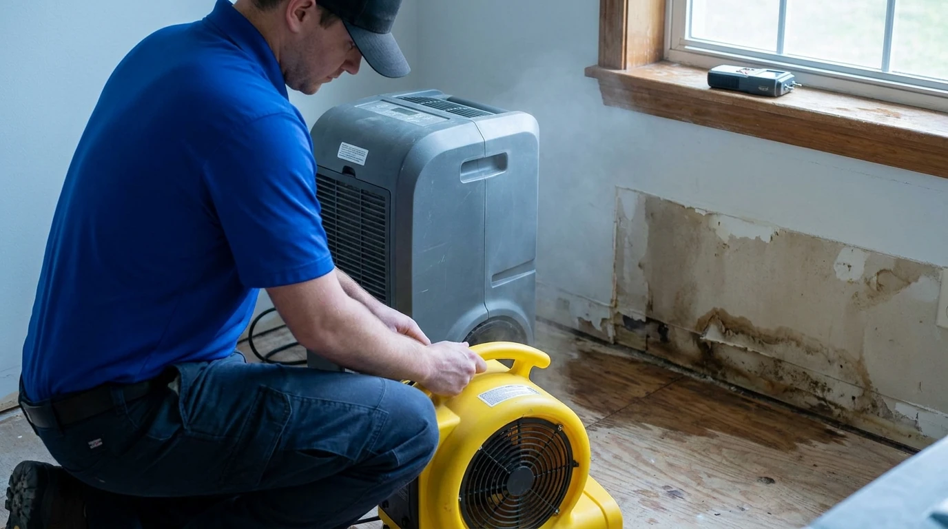 What needs to be done immediately to prevent additional damage: emergency water damage restoration
